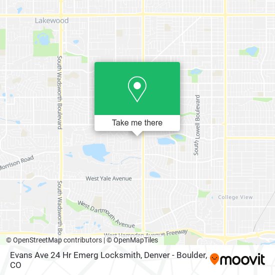 Mapa de Evans Ave 24 Hr Emerg Locksmith