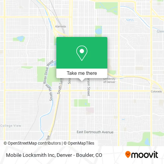 Mobile Locksmith Inc map