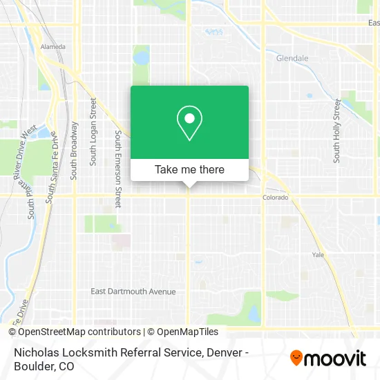 Nicholas Locksmith Referral Service map