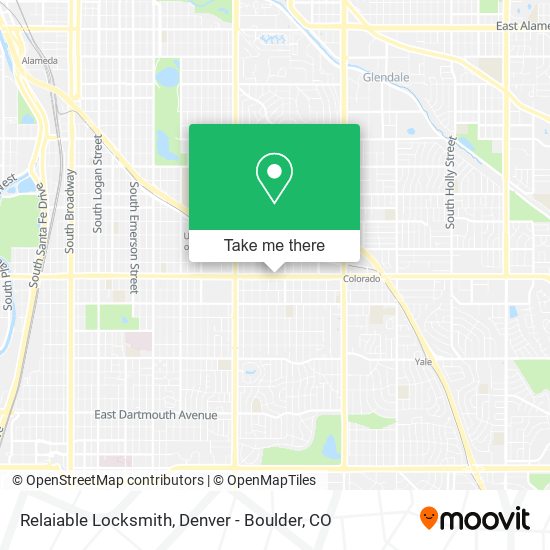 Relaiable Locksmith map