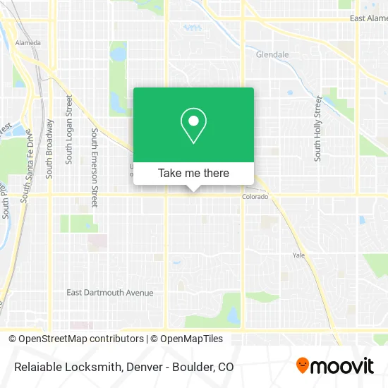 Relaiable Locksmith map