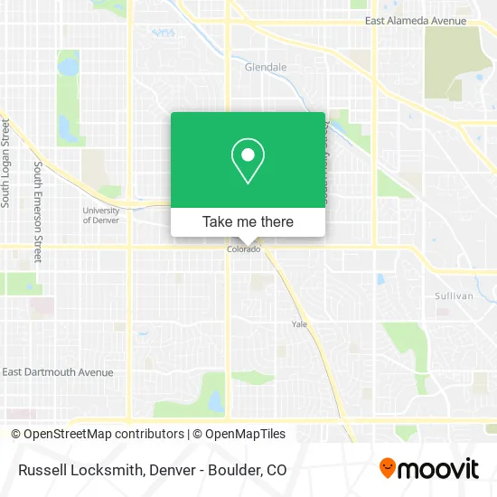 Russell Locksmith map