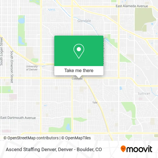 Ascend Staffing Denver map