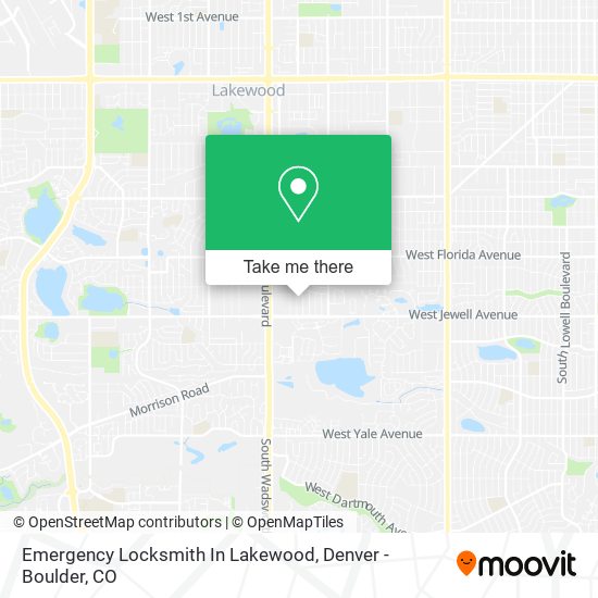 Emergency Locksmith In Lakewood map