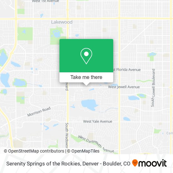 Serenity Springs of the Rockies map