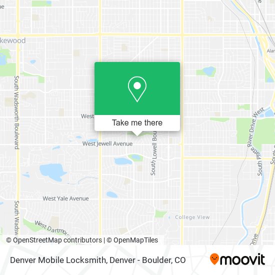 Mapa de Denver Mobile Locksmith