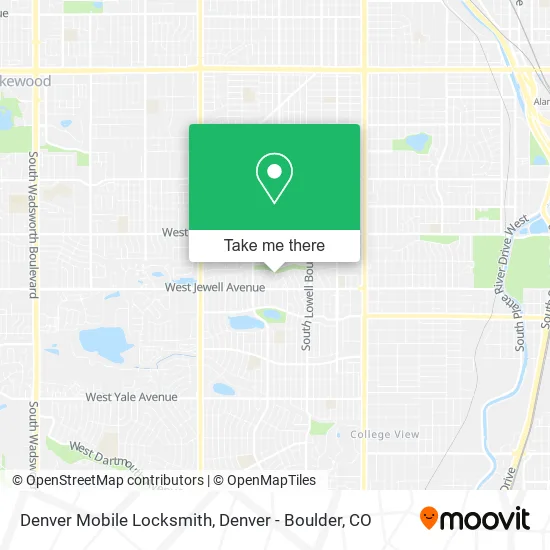 Mapa de Denver Mobile Locksmith