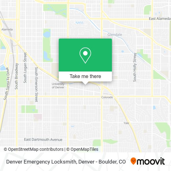 Mapa de Denver Emergency Locksmith
