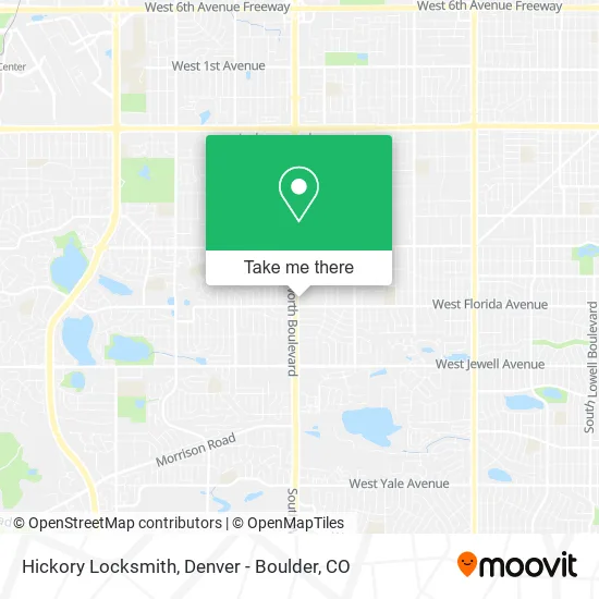 Hickory Locksmith map