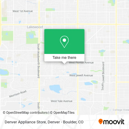 Denver Appliance Store map