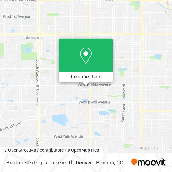 Benton St's Pop's Locksmith map