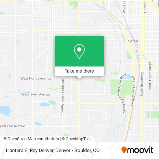 Llantera El Rey Denver map