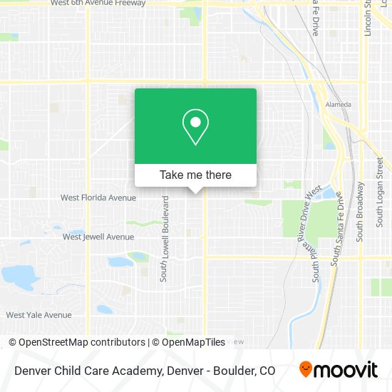 Denver Child Care Academy map