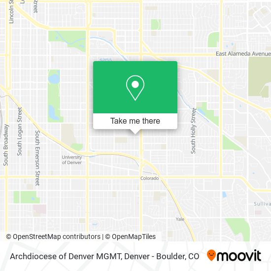 Archdiocese of Denver MGMT map