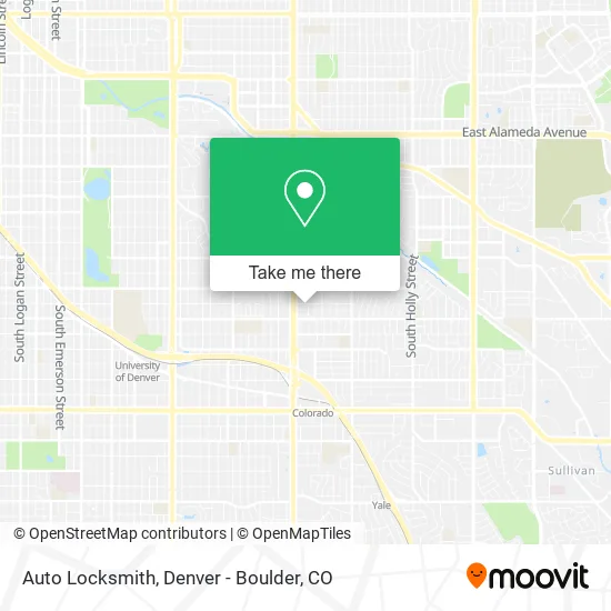 Auto Locksmith map