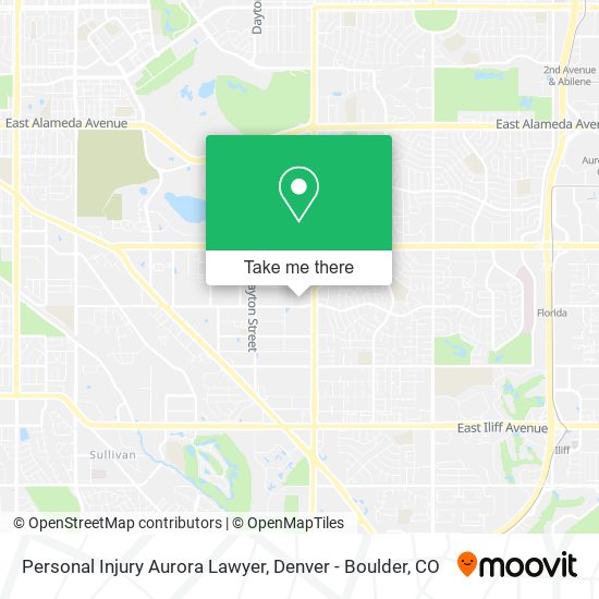 Mapa de Personal Injury Aurora Lawyer