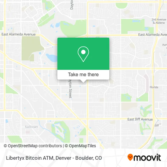 Mapa de Libertyx Bitcoin ATM