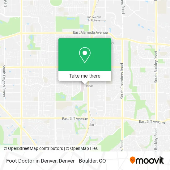 Foot Doctor in Denver map