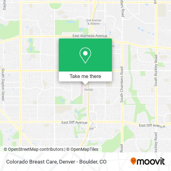 Colorado Breast Care map