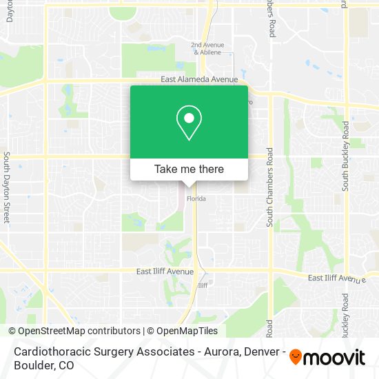 Cardiothoracic Surgery Associates - Aurora map