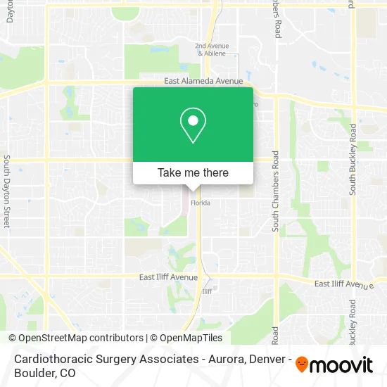 Mapa de Cardiothoracic Surgery Associates - Aurora