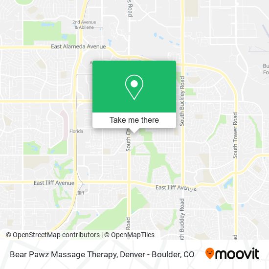 Bear Pawz Massage Therapy map