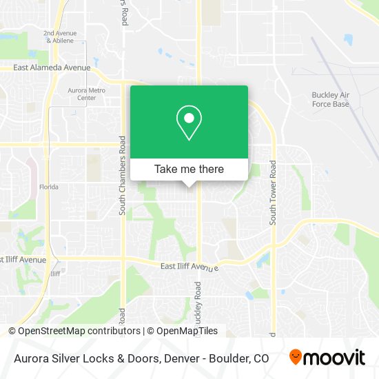 Mapa de Aurora Silver Locks & Doors