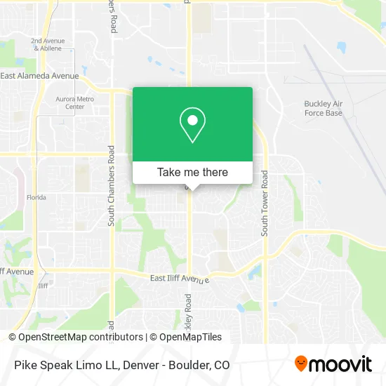 Pike Speak Limo LL map