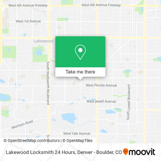 Mapa de Lakewood Locksmith 24 Hours
