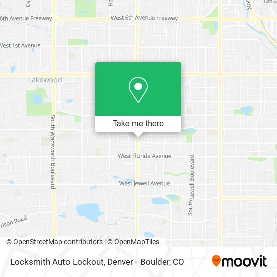 Mapa de Locksmith Auto Lockout