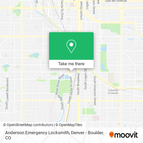 Anderson Emergency Locksmith map