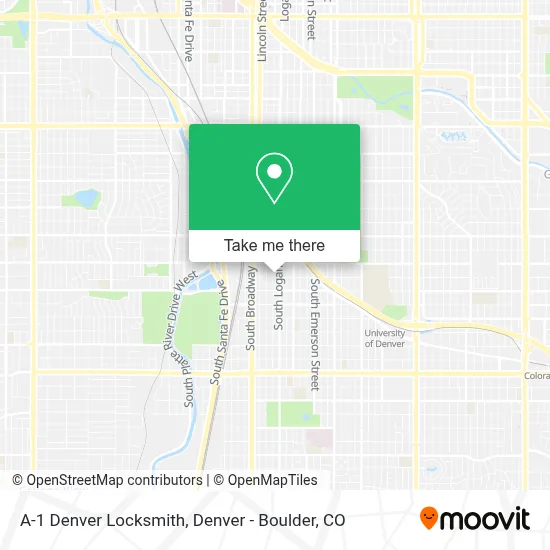 A-1 Denver Locksmith map