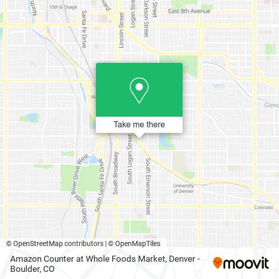 Amazon Counter at Whole Foods Market map