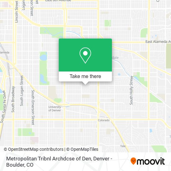 Metropolitan Tribnl Archdcse of Den map