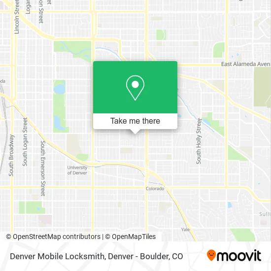 Denver Mobile Locksmith map