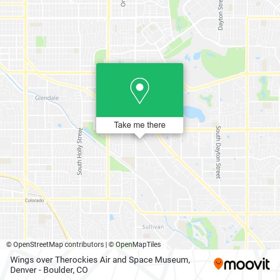 Mapa de Wings over Therockies Air and Space Museum