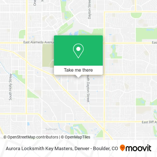 Aurora Locksmith Key Masters map