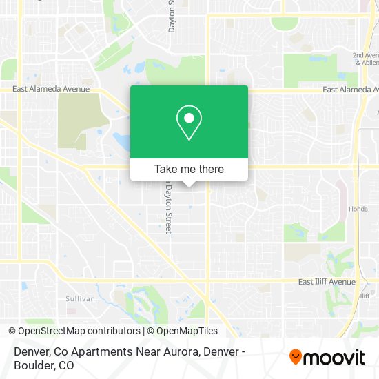 Mapa de Denver, Co Apartments Near Aurora