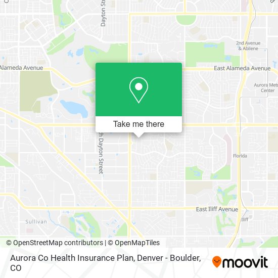 Aurora Co Health Insurance Plan map
