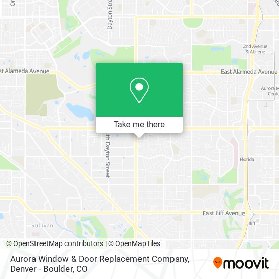 Aurora Window & Door Replacement Company map