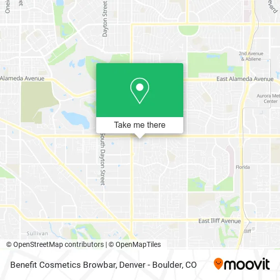 Benefit Cosmetics Browbar map