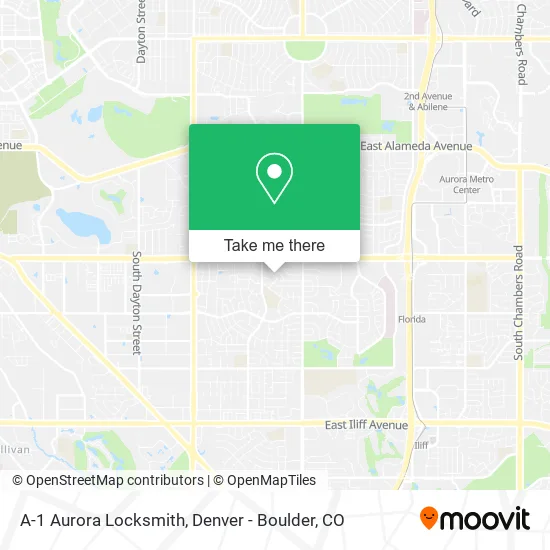 A-1 Aurora Locksmith map