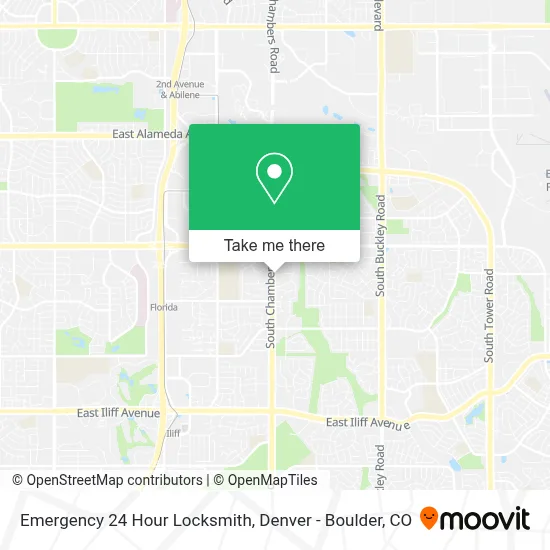 Emergency 24 Hour Locksmith map