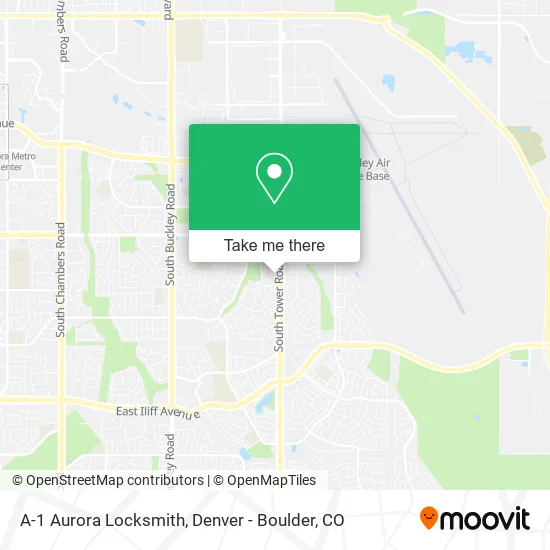 A-1 Aurora Locksmith map