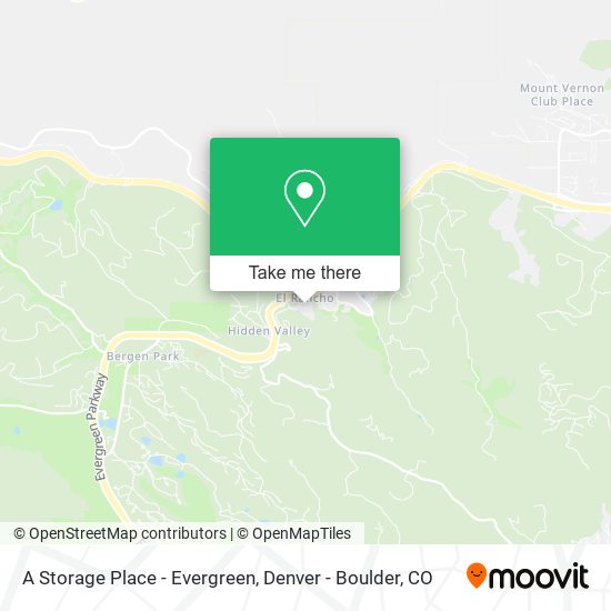 Mapa de A Storage Place - Evergreen