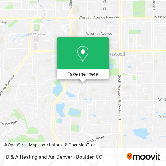 D & A Heating and Air map