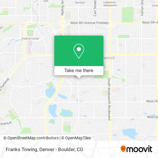 Franks Towing map