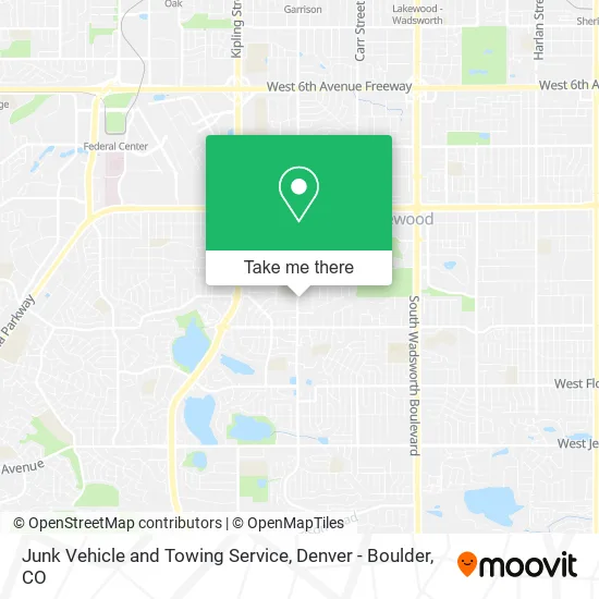 Junk Vehicle and Towing Service map