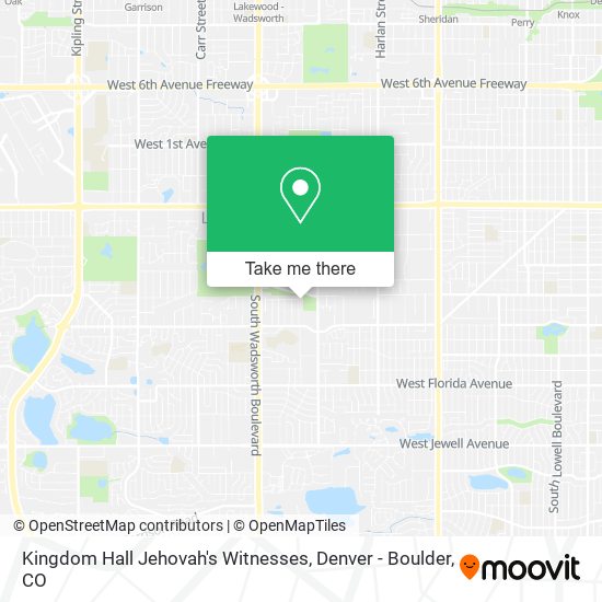 Mapa de Kingdom Hall Jehovah's Witnesses