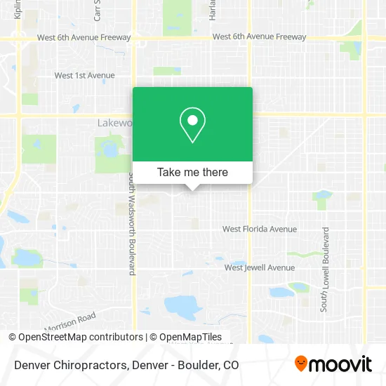 Denver Chiropractors map
